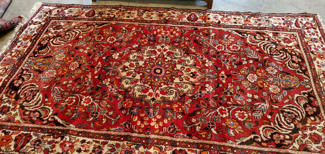 Antique Persian Zanjan Rug, 7'3 x 4'5